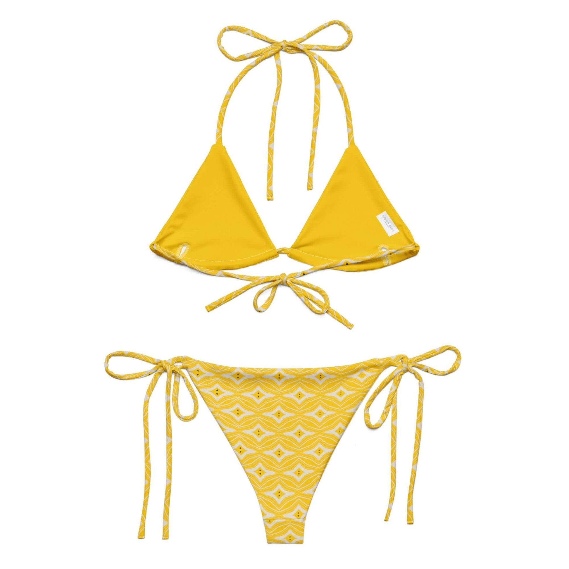 Stylish Citrus Chic String Bikini - Trendy & Sustainable at Design Dose