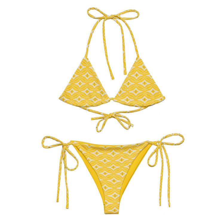 Stylish Citrus Chic String Bikini - Trendy & Sustainable at Design Dose