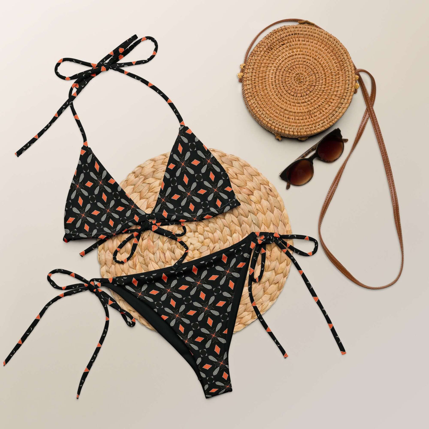 Noir Sunrise Recycled String Bikini | Trendy & Stylish at Design Dose