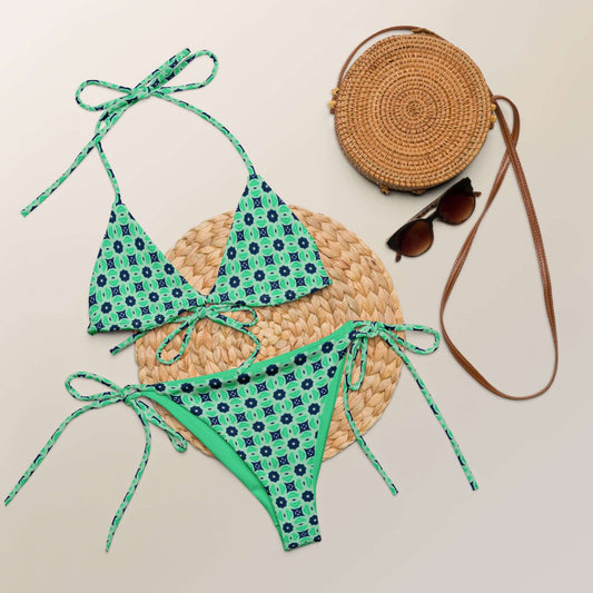 Minted Echoes Bikini - Eco-friendly & Stylish at Design Dose