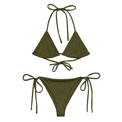 Olive Elegance Recycled String Bikini | Stylish & Soft at Design Dose