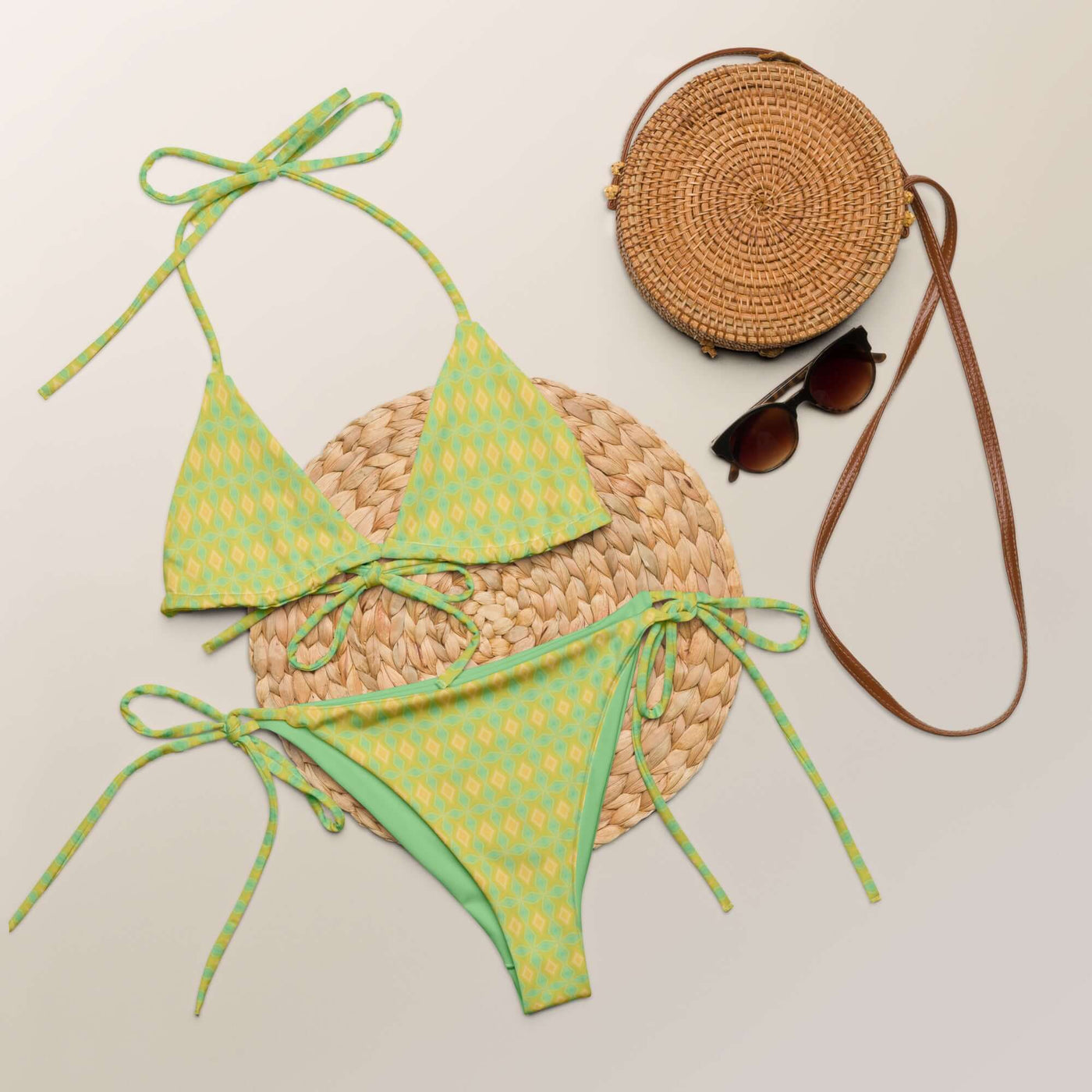 Lemon Fizz Print Bikini - Stylish & Trendy Swimwear at Design Dose