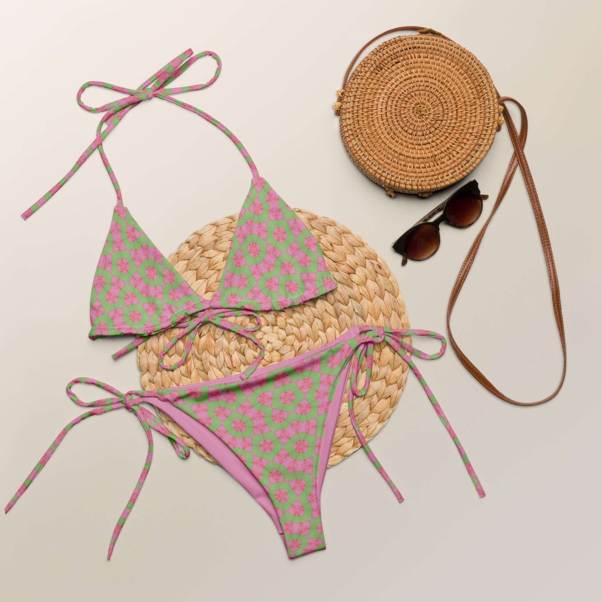 Stylish Flamingo Breeze Recycled Bikini at Design Dose