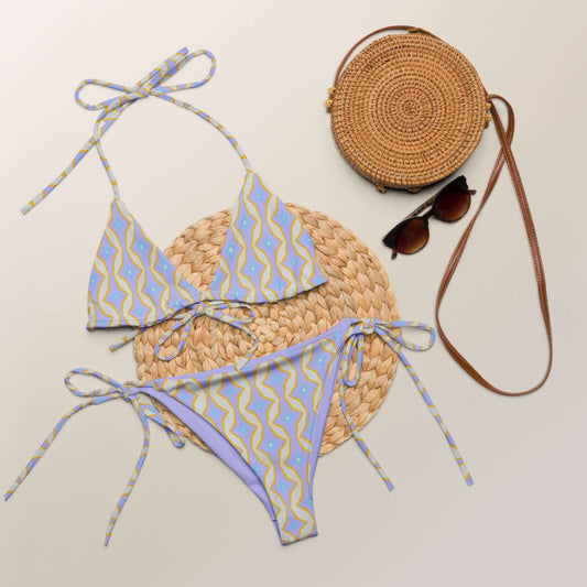 Pastel Paradise Stylish All-Over Print Recycled Bikini at Design Dose