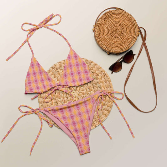 Stylish Pink Lemonade Bikini - Soft & Stretchy at Design Dose