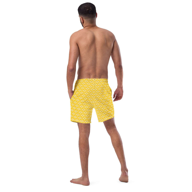 Citrus Chic Stylish Recycled Swim Trunks at Design Dose