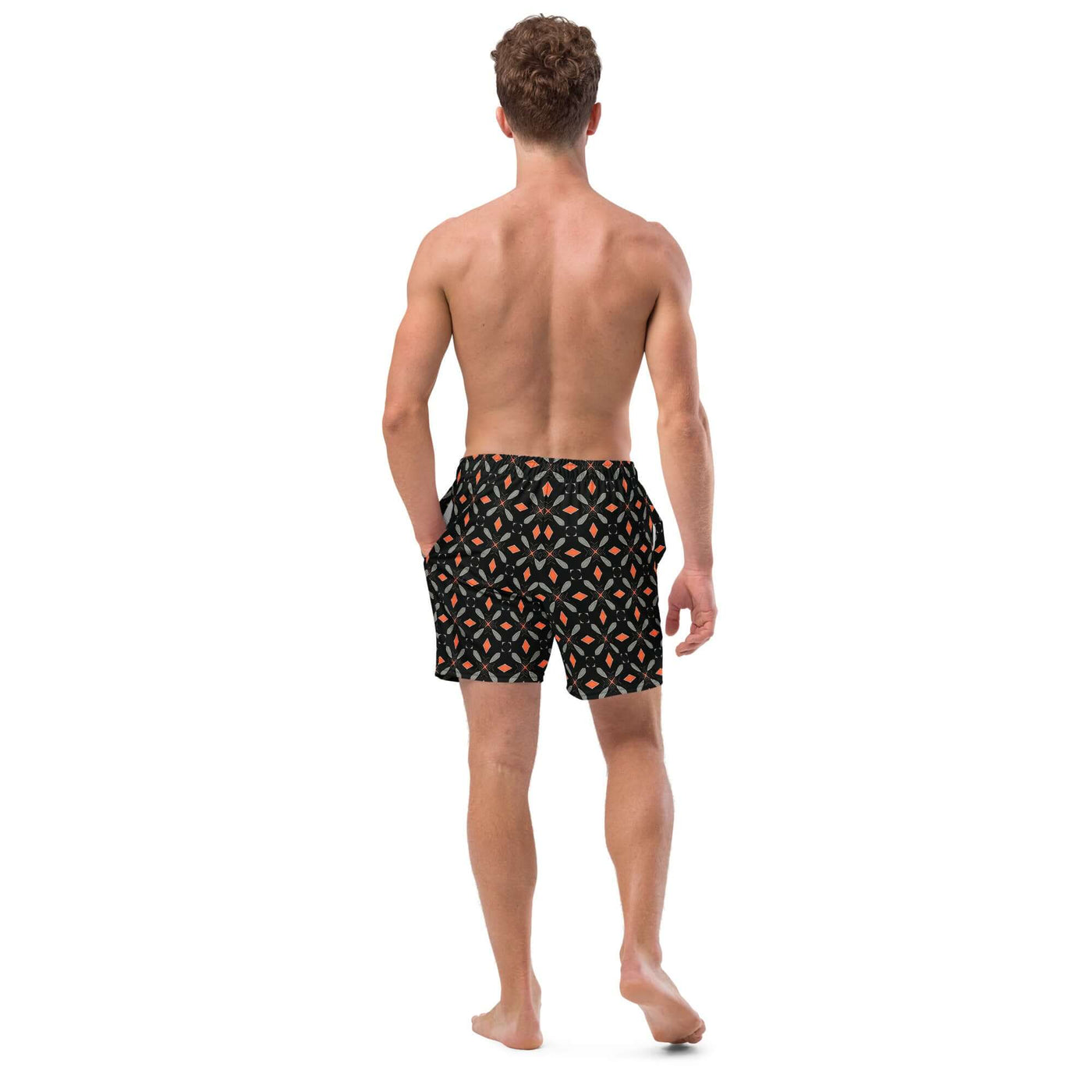 Noir Sunrise Trendy Recycled Swim Trunks at Design Dose