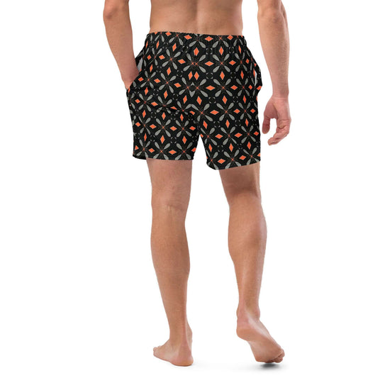 Noir Sunrise Trendy Recycled Swim Trunks at Design Dose