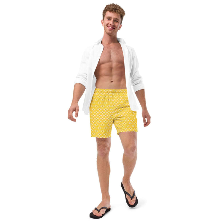 Citrus Chic Stylish Recycled Swim Trunks at Design Dose