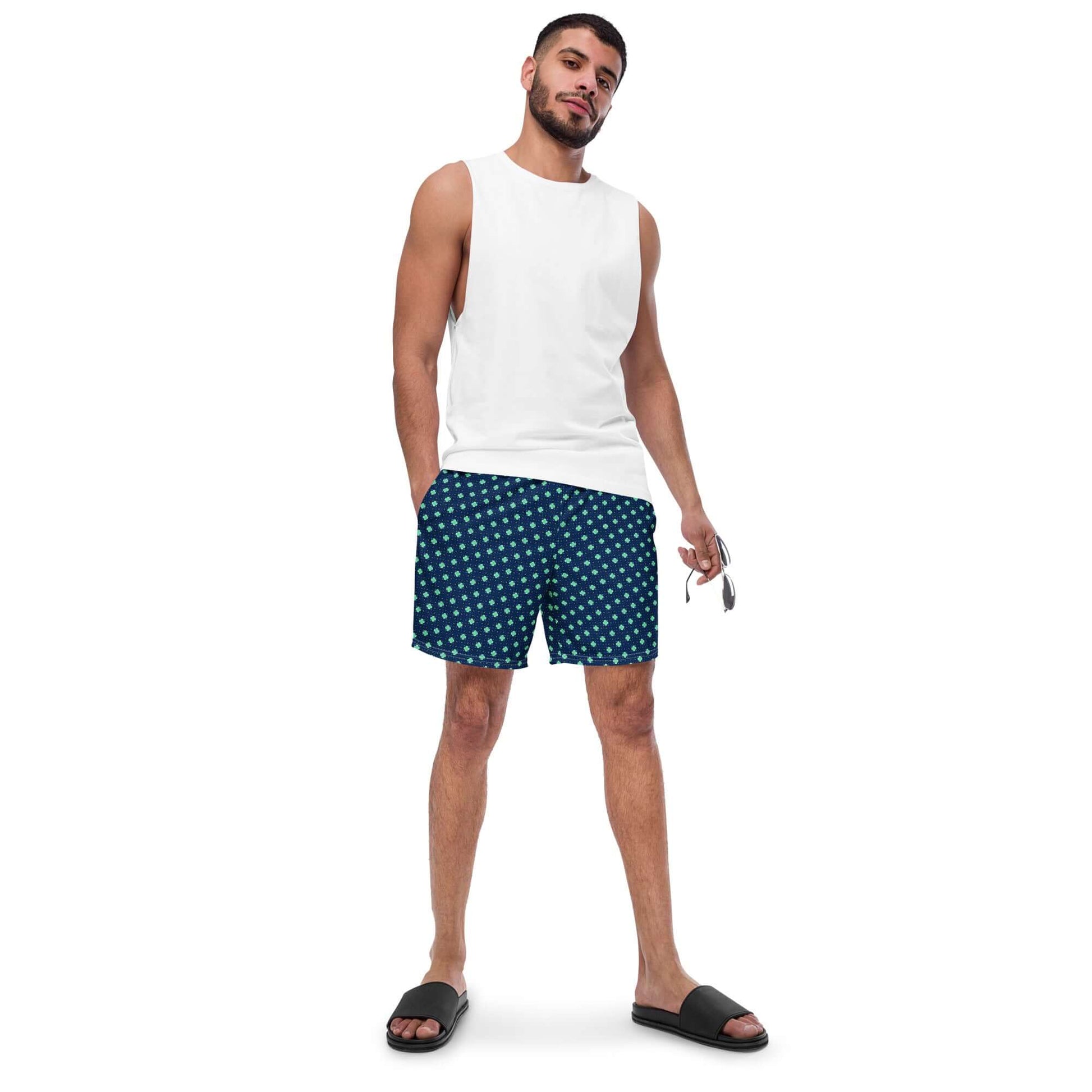 Clover Fields Recycled Swim Trunks | Stylish & Quick-Drying at Design Dose