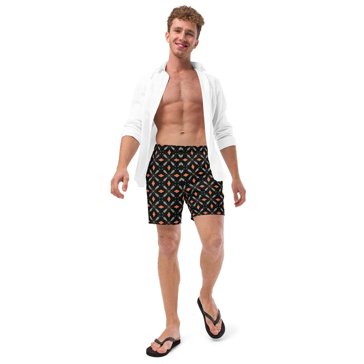 Noir Sunrise Trendy Recycled Swim Trunks at Design Dose