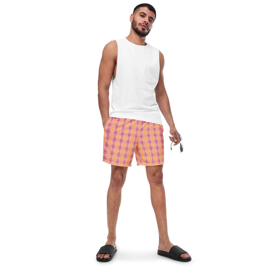 Pink Lemonade Recycled Swim Trunks - Quick Drying & Stylish at Design Dose