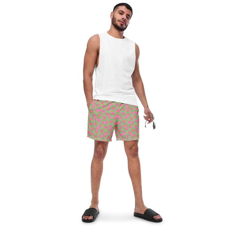 Flamingo Breeze Stylish Recycled Swim Trunks at Design Dose