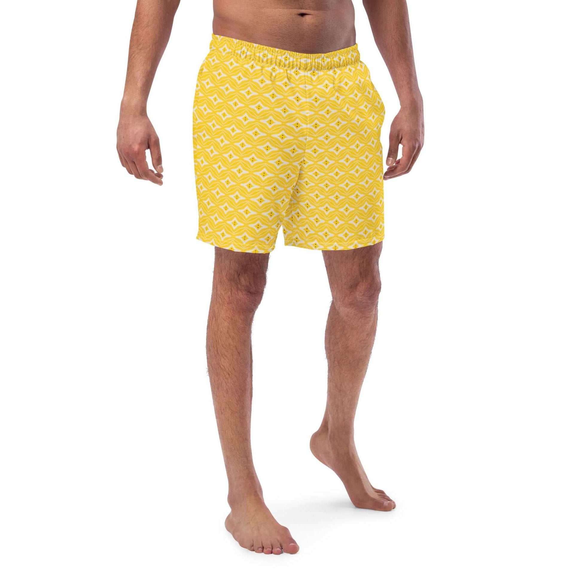 Citrus Chic Stylish Recycled Swim Trunks at Design Dose