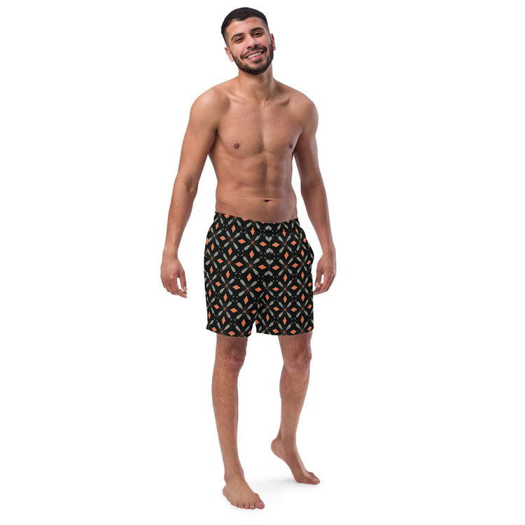 Noir Sunrise Trendy Recycled Swim Trunks at Design Dose