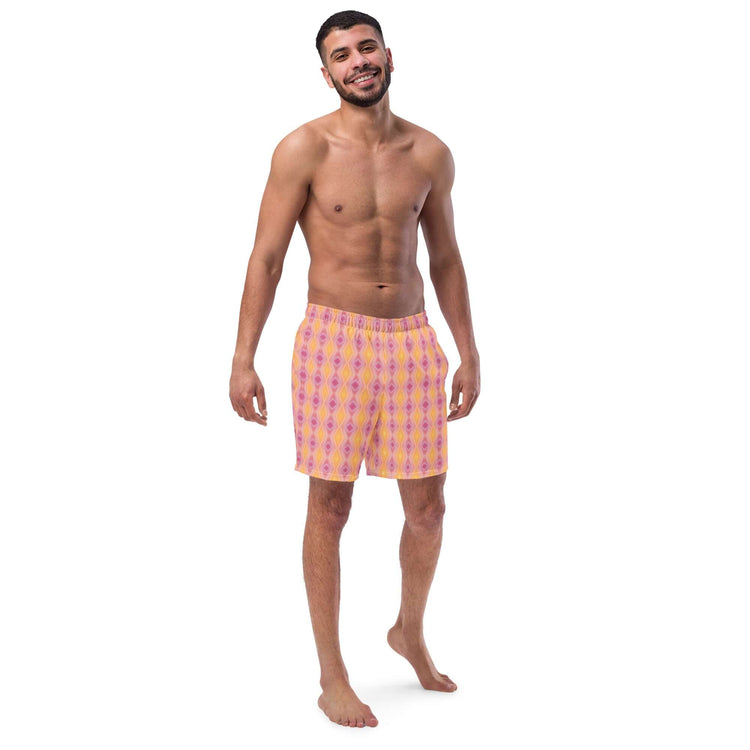 Pink Lemonade Recycled Swim Trunks - Quick Drying & Stylish at Design Dose