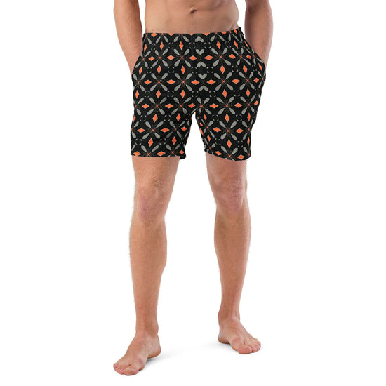 Noir Sunrise Trendy Recycled Swim Trunks at Design Dose