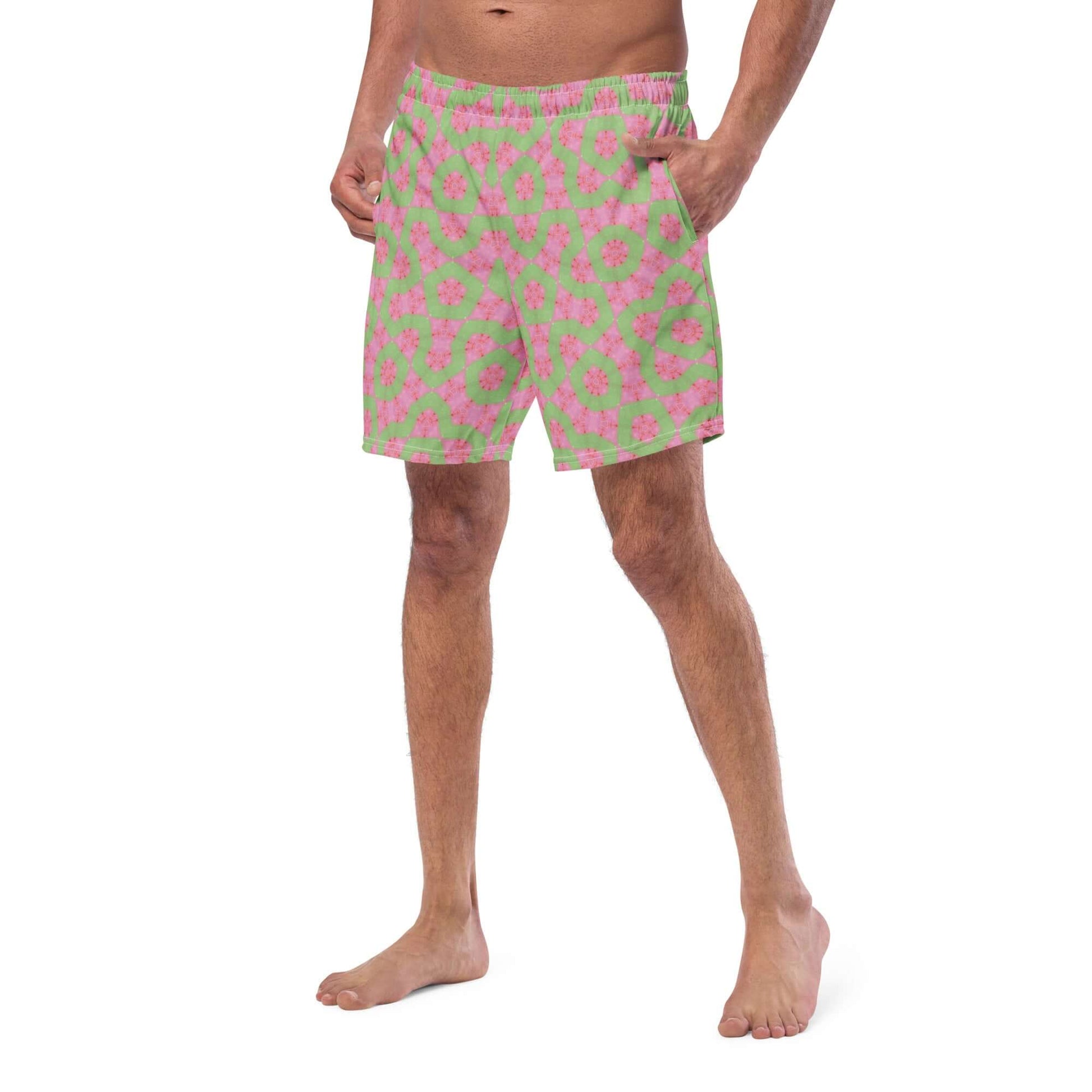 Flamingo Breeze Stylish Recycled Swim Trunks at Design Dose