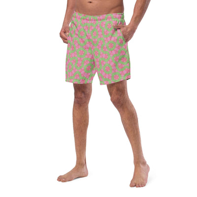 Flamingo Breeze Stylish Recycled Swim Trunks at Design Dose