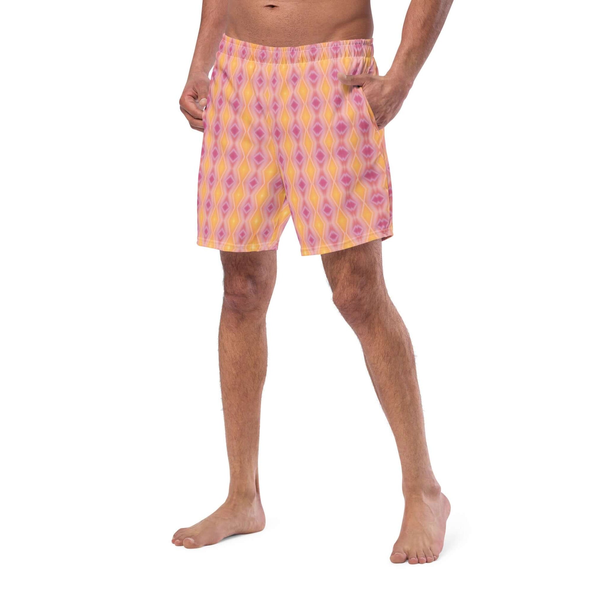 Pink Lemonade Recycled Swim Trunks - Quick Drying & Stylish at Design Dose