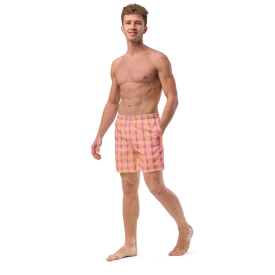 Pink Lemonade Recycled Swim Trunks - Quick Drying & Stylish at Design Dose