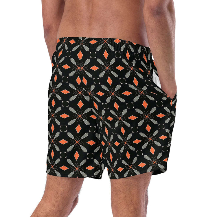 Noir Sunrise Trendy Recycled Swim Trunks at Design Dose