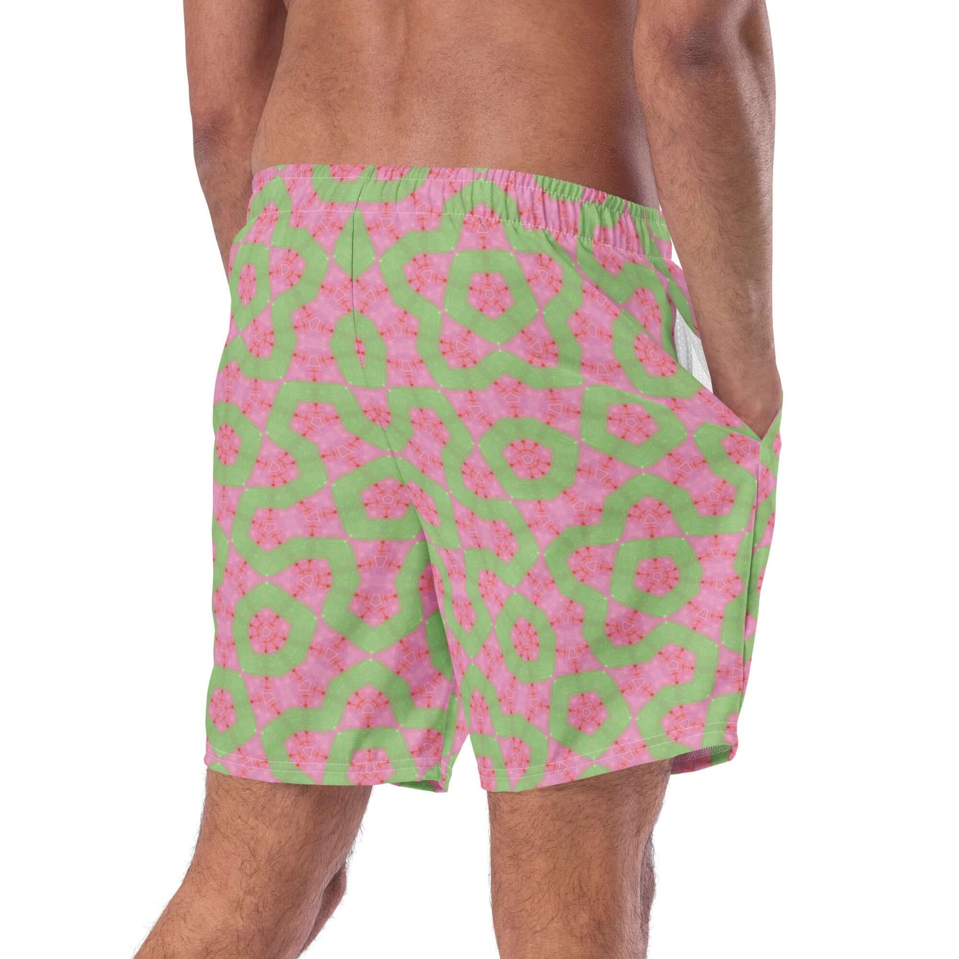 Flamingo Breeze Stylish Recycled Swim Trunks at Design Dose