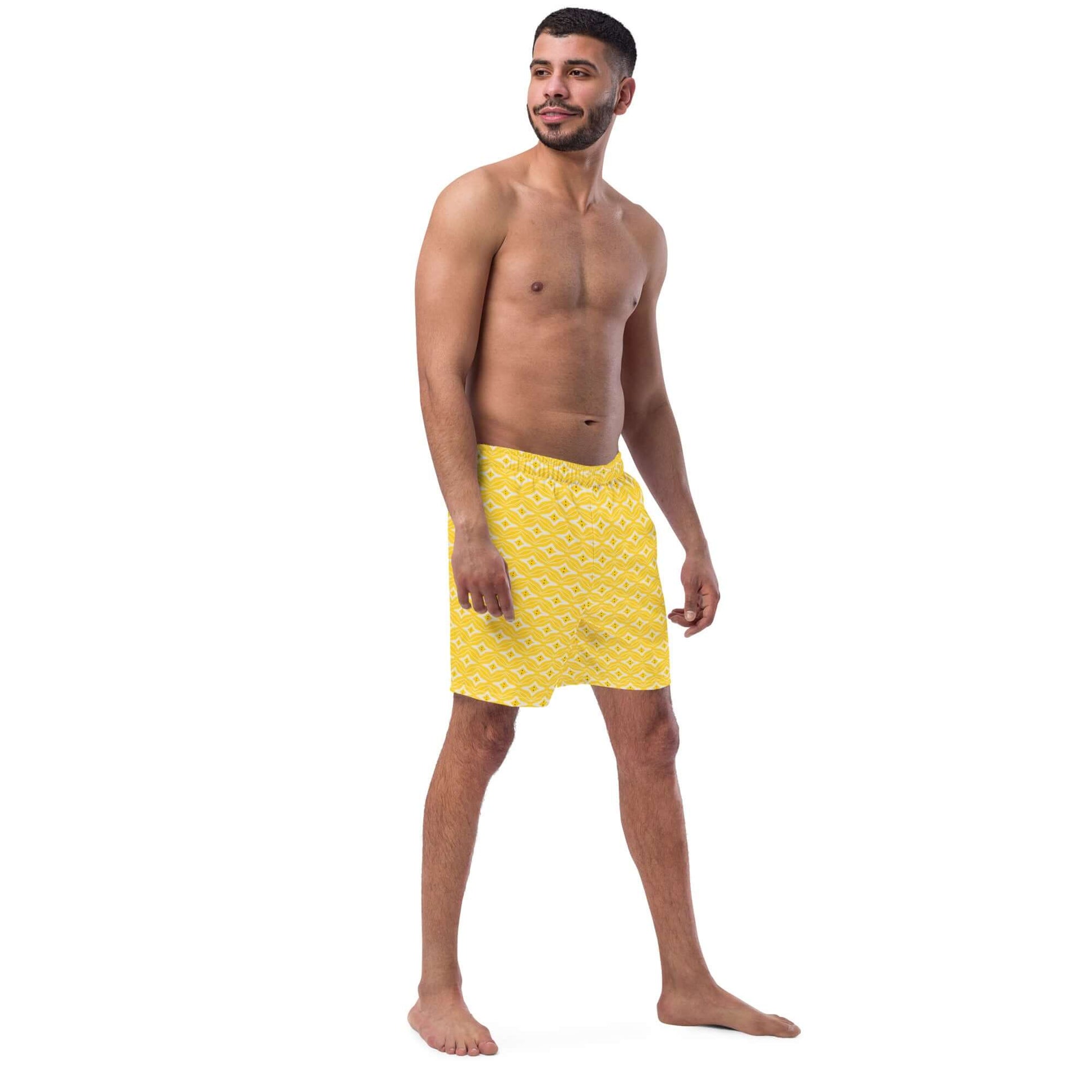 Citrus Chic Stylish Recycled Swim Trunks at Design Dose