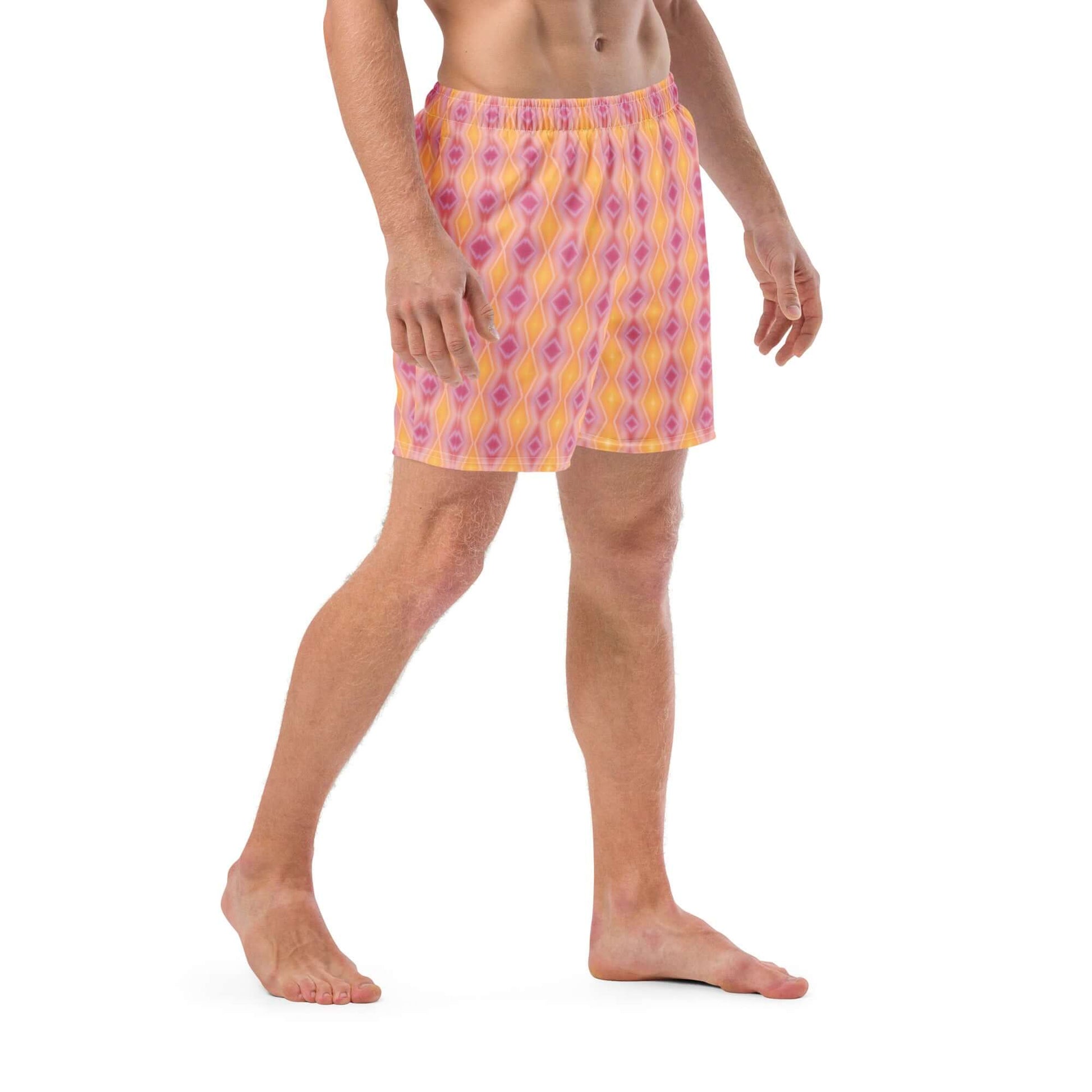 Pink Lemonade Recycled Swim Trunks - Quick Drying & Stylish at Design Dose