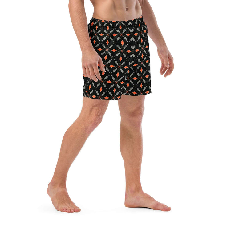 Noir Sunrise Trendy Recycled Swim Trunks at Design Dose