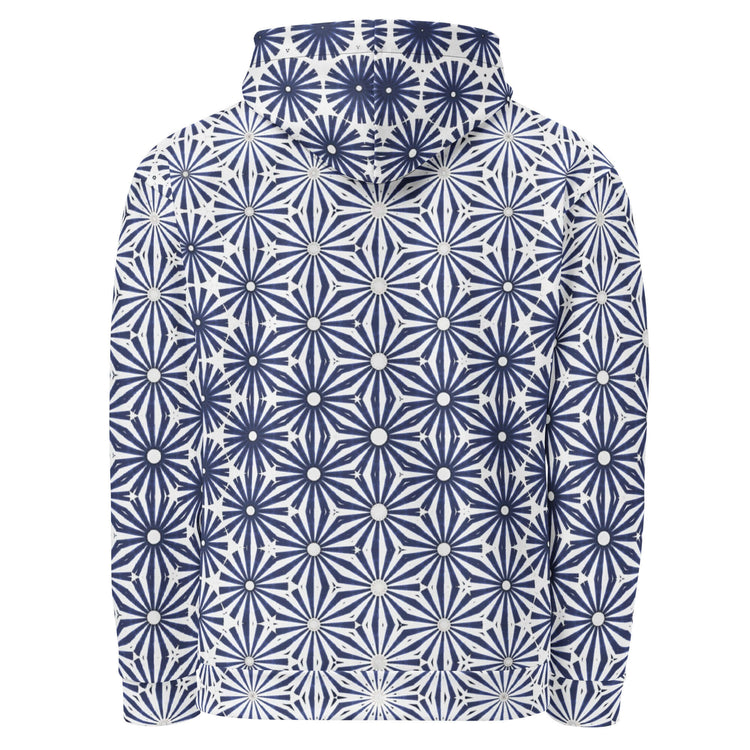 Navy Petals Unisex Hoodie - Trendy & Comfy at Design Dose