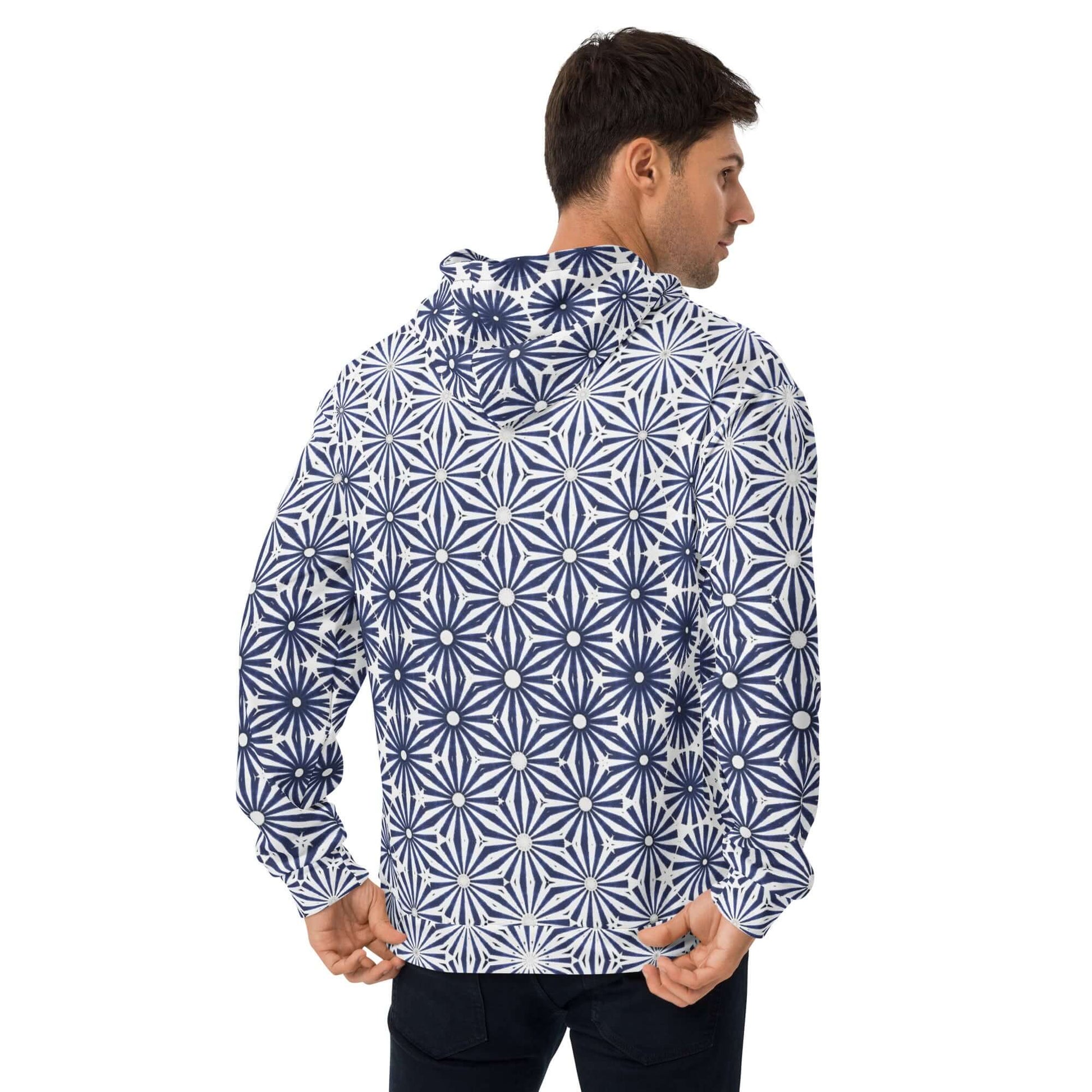 Navy Petals Unisex Hoodie - Trendy & Comfy at Design Dose