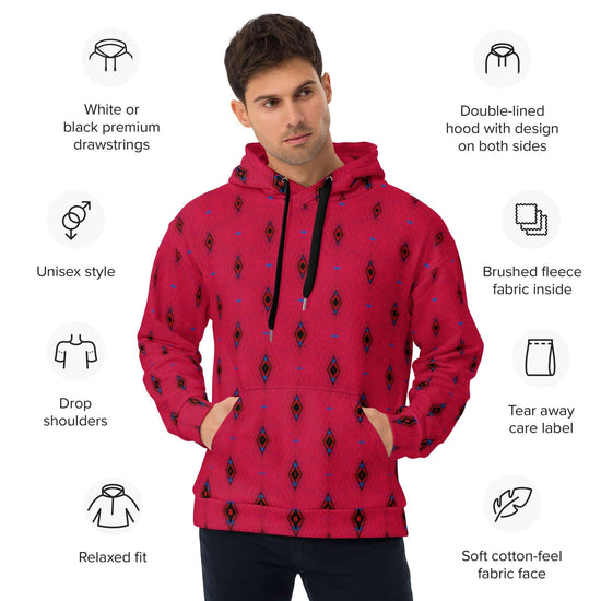 Red Spark Unisex Hoodie - Stylish & Cozy at Design Dose