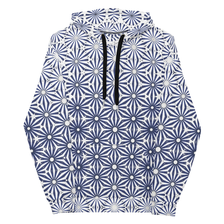 Navy Petals Unisex Hoodie - Trendy & Comfy at Design Dose