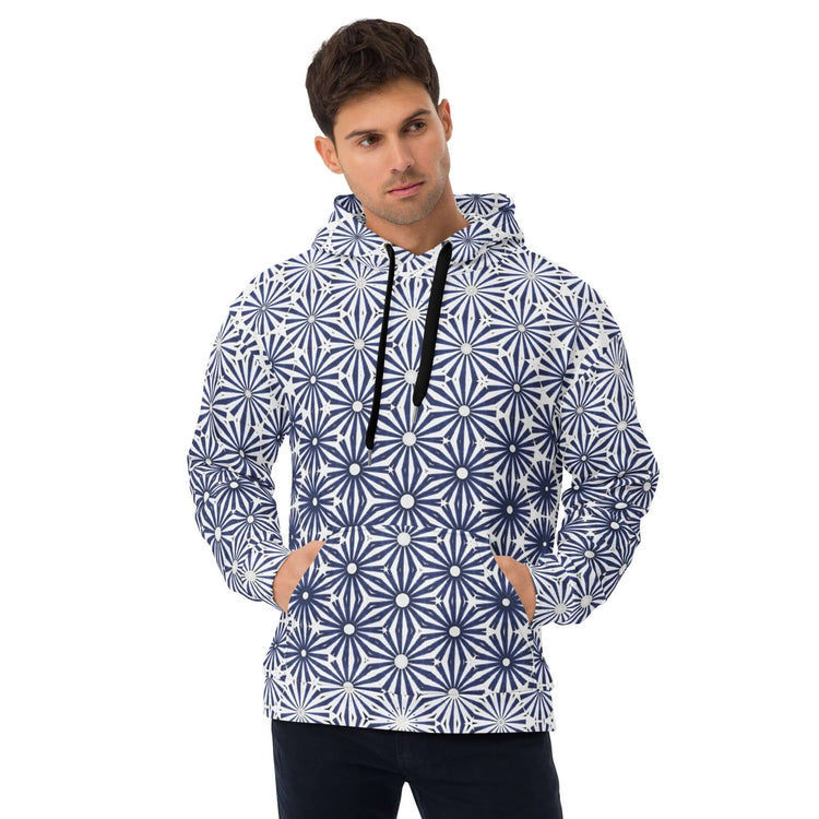 Navy Petals Unisex Hoodie - Trendy & Comfy at Design Dose