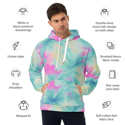 Funky Flow Unisex Hoodie - Trendy Tie Dye Design at Design Dose