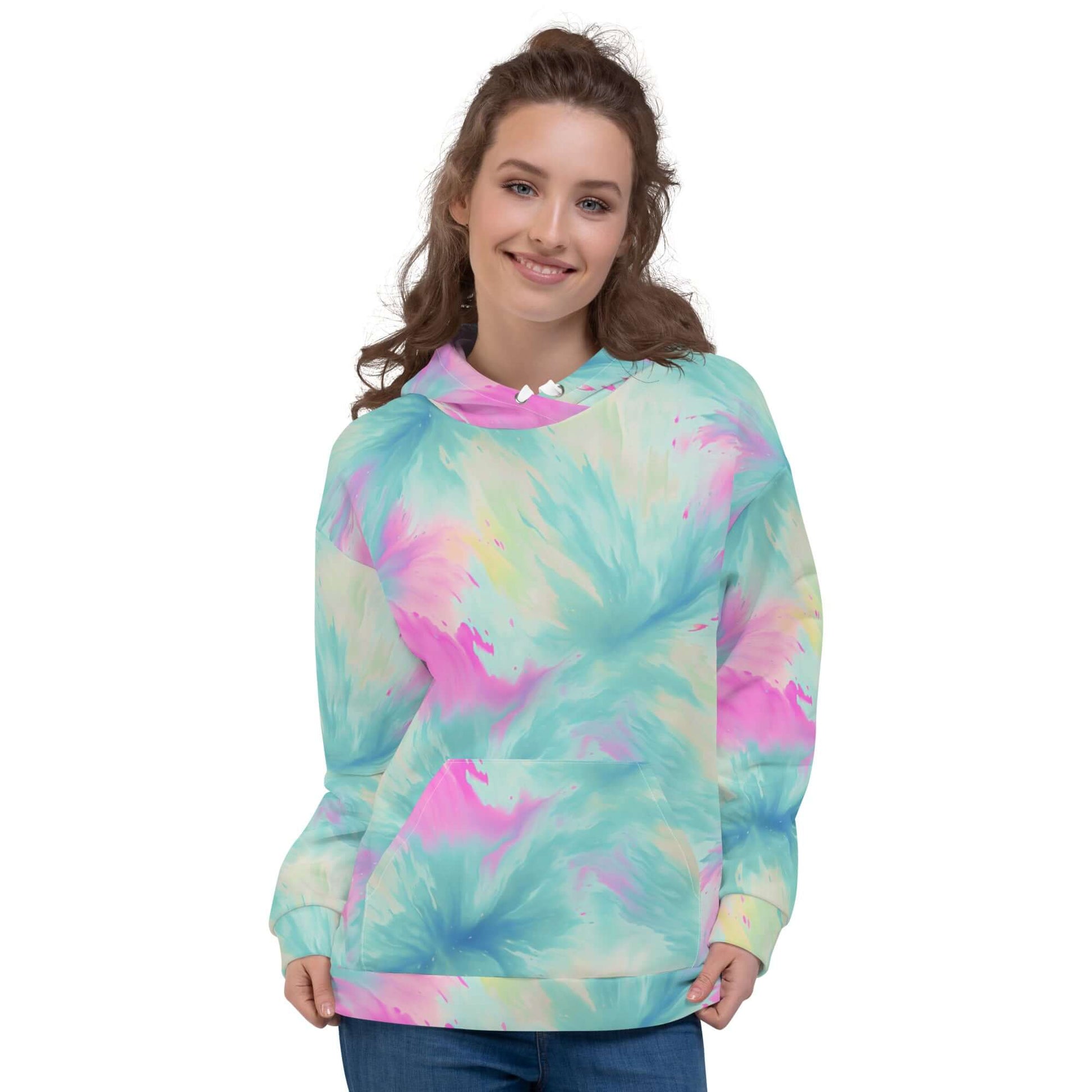 Funky Flow Unisex Hoodie - Trendy Tie Dye Design at Design Dose