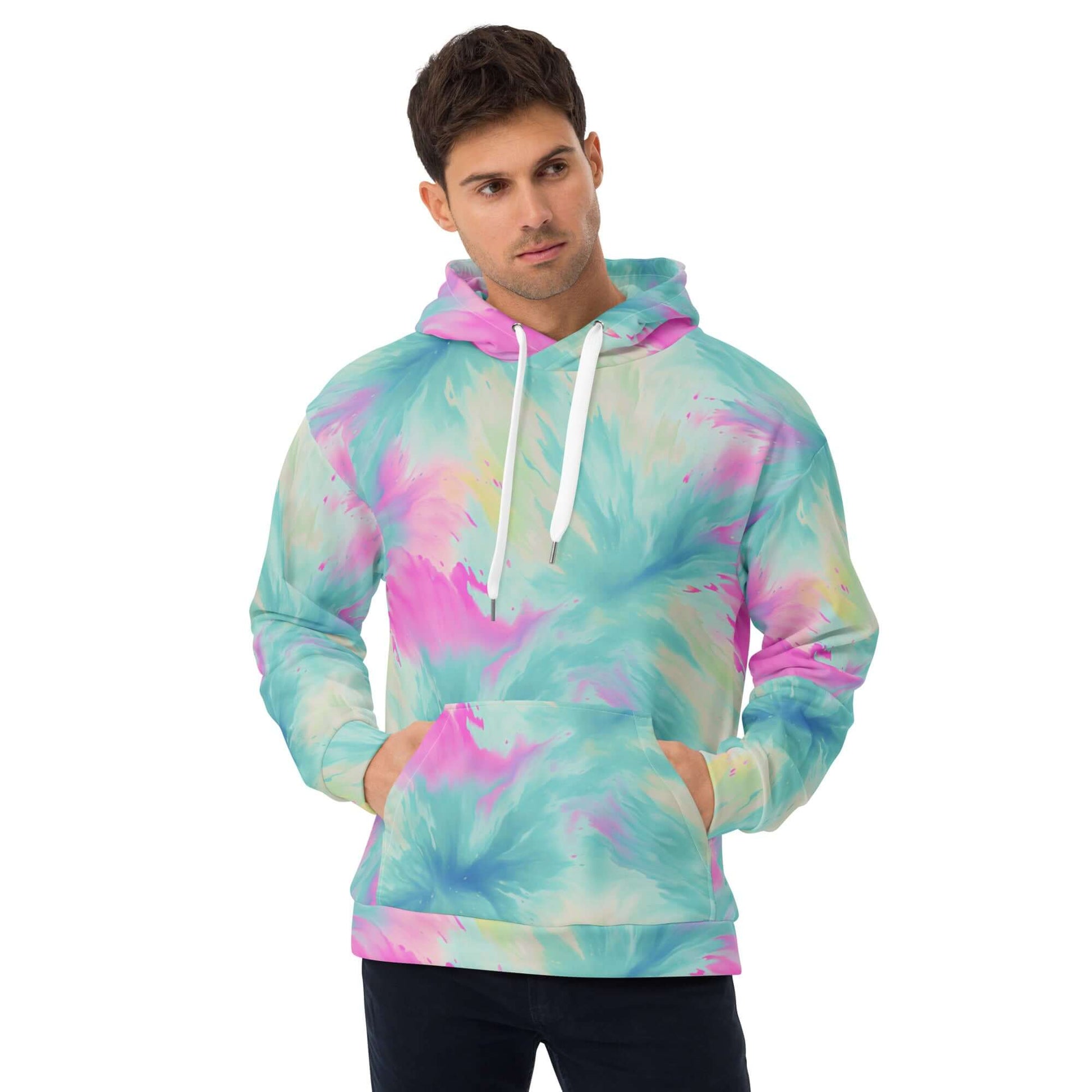 Funky Flow Unisex Hoodie - Trendy Tie Dye Design at Design Dose