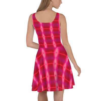 Pink Passion Skater Dress - Flared & Sleeveless at Design Dose