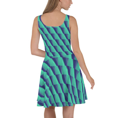 Flow & Flair Skater Dress - Flared Silhouette, Stylish Print at Design Dose