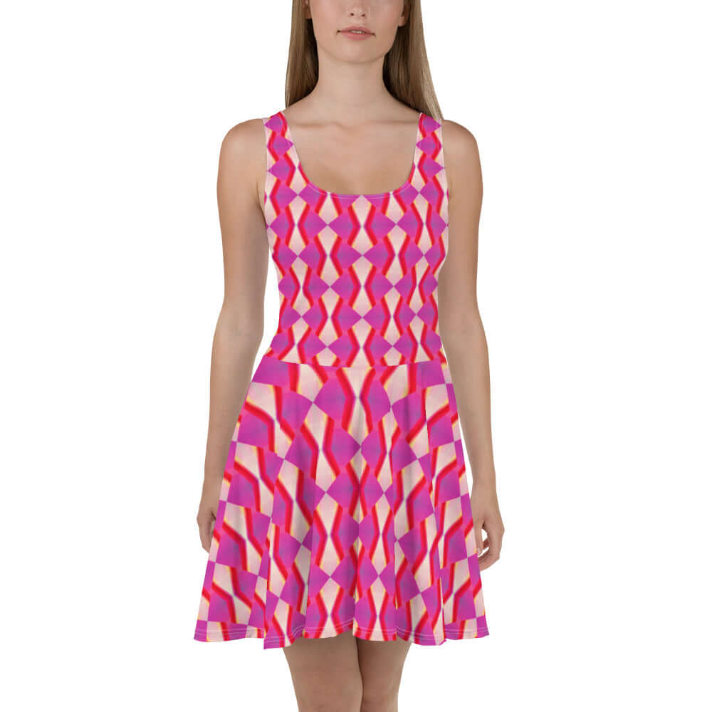 Rippled Romance Skater Dress – Flared Fun! at Design Dose