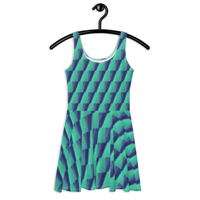 Flow & Flair Skater Dress - Flared Silhouette, Stylish Print at Design Dose