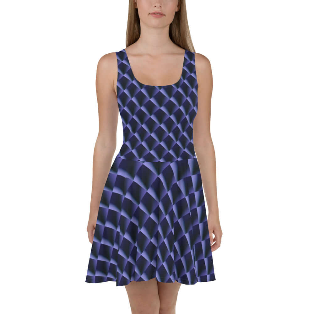 Indigo Dance Skater Dress - Stylish & Comfortable at Design Dose