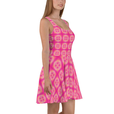 Rock the Party in Pink Pop Skater Dress! at Design Dose