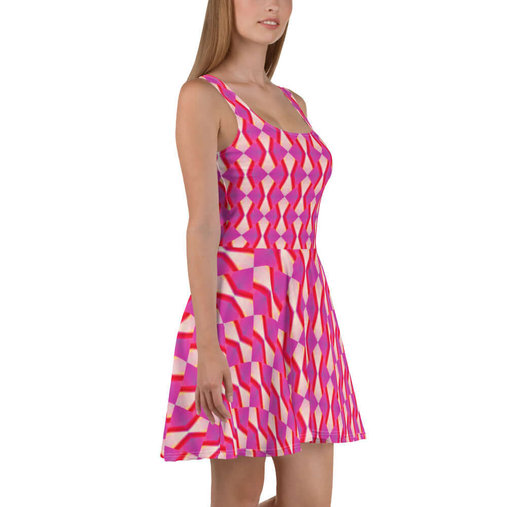 Rippled Romance Skater Dress – Flared Fun! at Design Dose