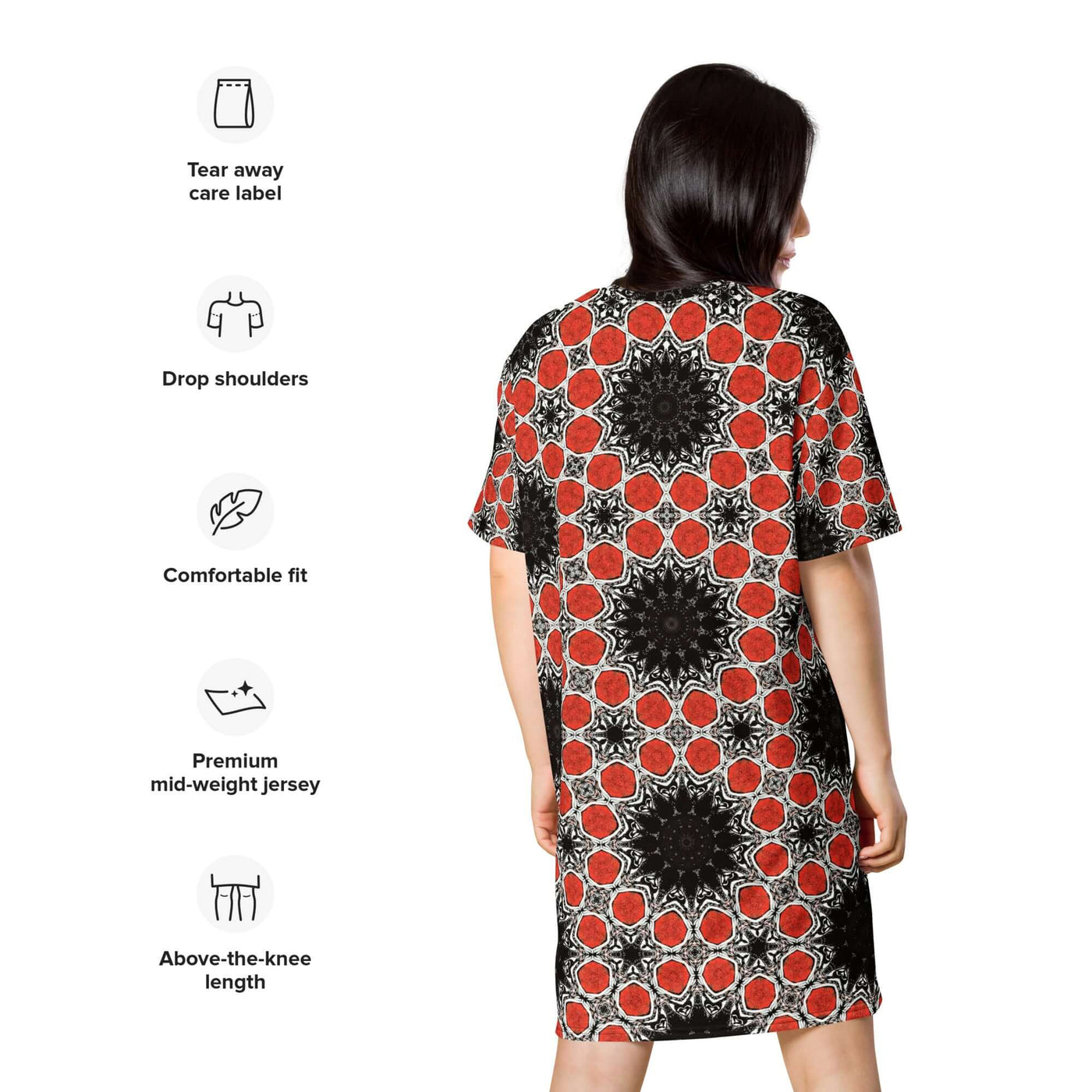 Exotic Flair T-shirt Dress – Versatile & Eye-Catching at Design Dose