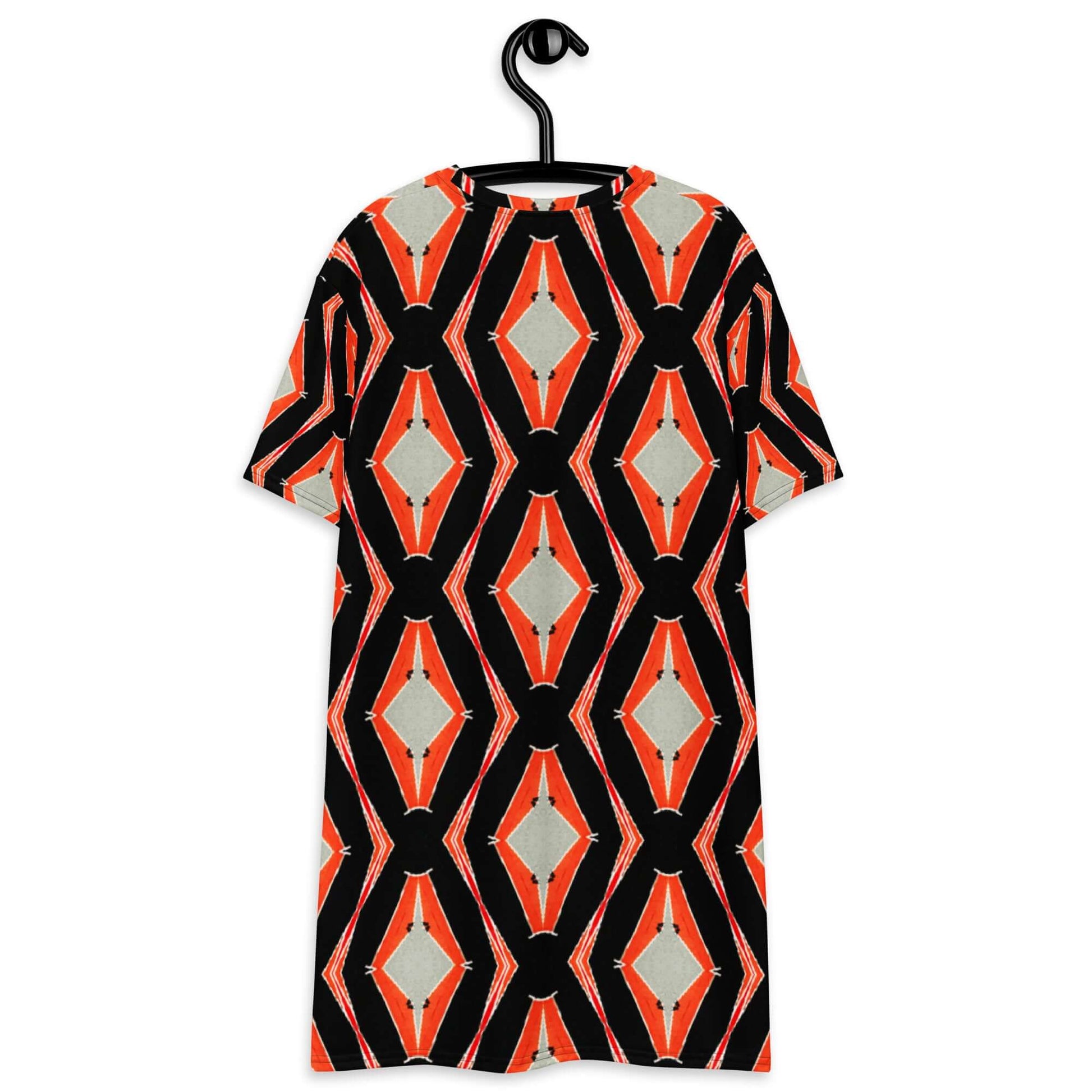 Fun & Versatile Geometric Blaze T-shirt Dress at Design Dose