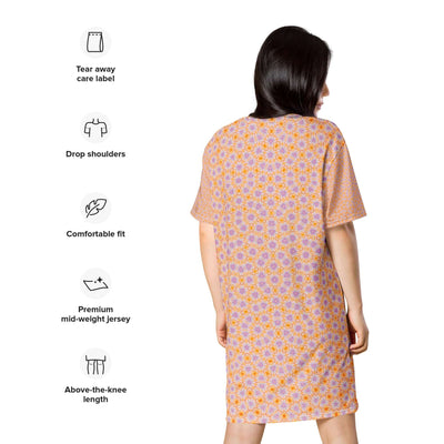 Sunrise Surprise T-shirt Dress - Elegant & Feminine at Design Dose