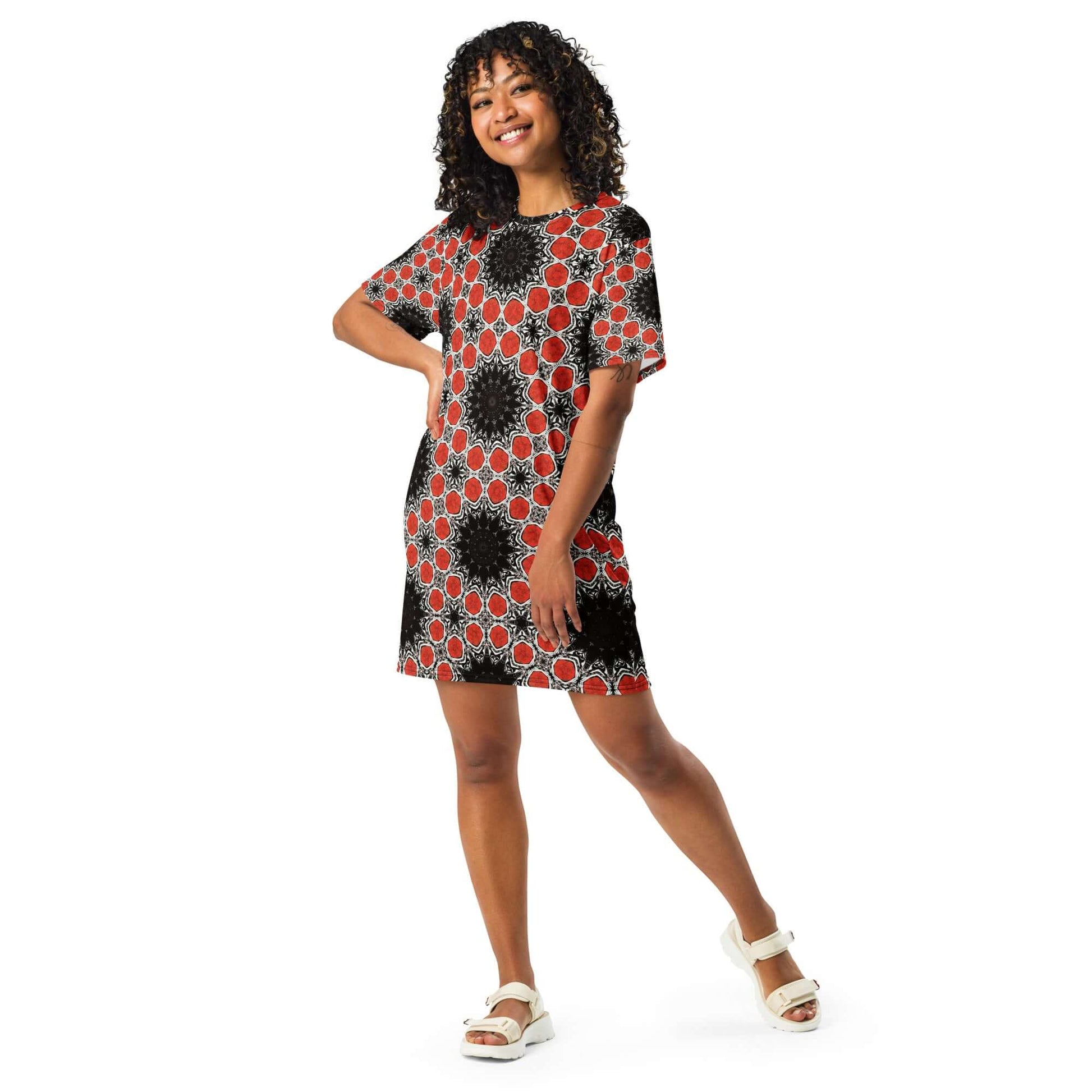 Exotic Flair T-shirt Dress – Versatile & Eye-Catching at Design Dose