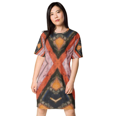 Abstract X T-shirt Dress - Trendy & Comfortable at Design Dose